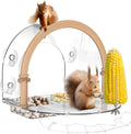 Window Squirrel Feeder, Large Squirrel Feeder for Outside,Funny Squirrel House with 5 Suction Cups，Plastic Squirrel Feeder which Easy to Install,No Assembly Required