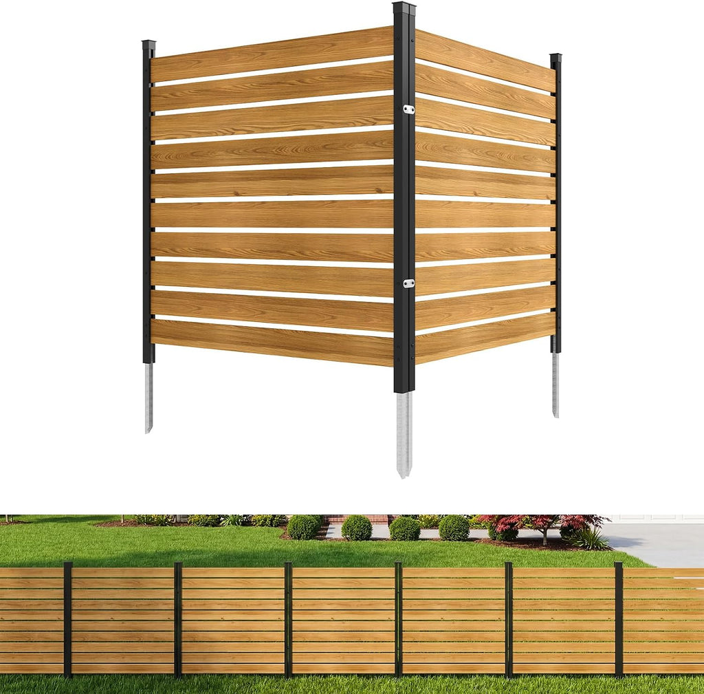 aoxun 2 panels wood privacy screen, 41" x, main product view
