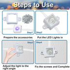 72 Set Mount for Govee Outdoor Lights H705 LED Light Mounting Bracket Clip with 144 Screws Waterproof Mounting Clips Compatible with Govee (Model H705),Fit for 100Ft Light,White