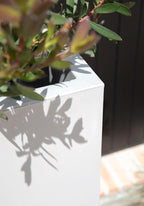 Veradek Block Series Pedestal Planter - Tall Planter for Indoor or Outdoor Front Porch | All-Weather Use with Removable Insert Bucket | Modern Décor for Flowers, Tall Trees, Faux Plants