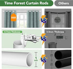 Curtain Rods for Windows 66 to 120, 1 Inch Adjustable White Extra Long Heavy Duty Curtain Rod, Modern Style Indoor Outdoor Window Drapery Rods with End Caps, Size 32" - 120"