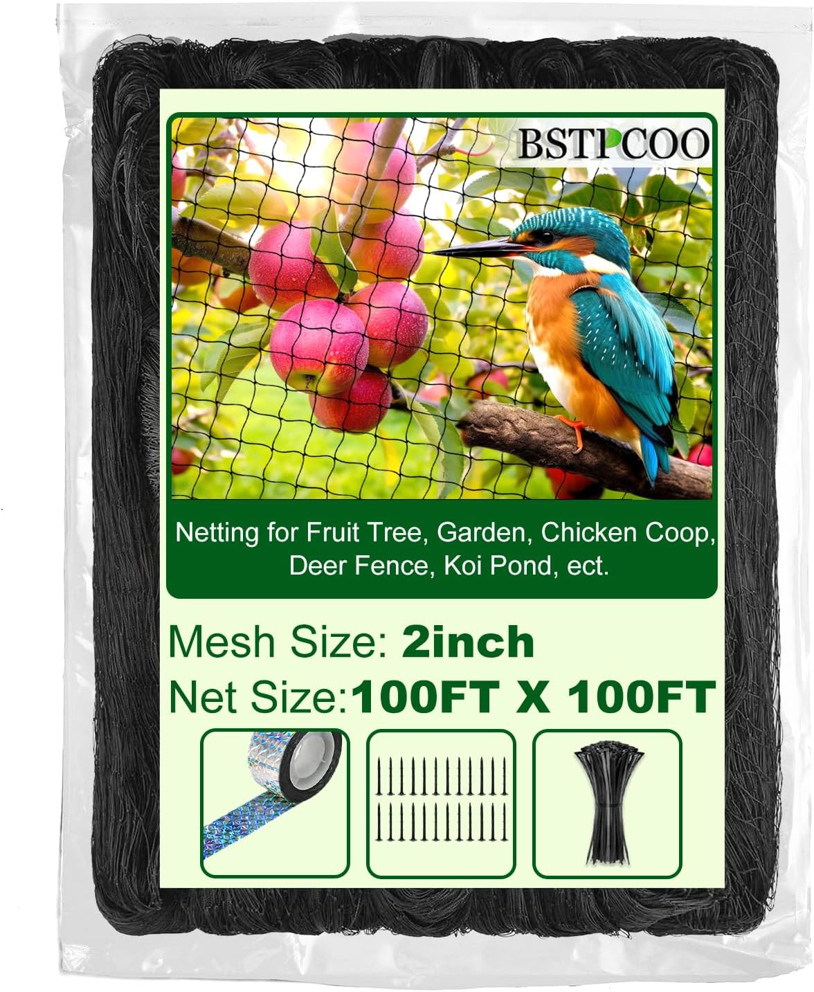 bstpcoo chicken netting roof hawk 100x100ft, heavy duty, main product view