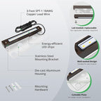 GKOLED 6.8 Inch LED Low Voltage Outdoor Hardscape Light, Light Module Replaceable, Retaining Paver Wall Step Lighting, 2700K 1.5W, IP65 for Wet Location, Die-cast Aluminum Housing