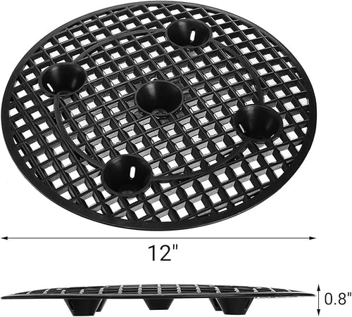 15 PCS Plant Level Pot Elevator, 12 inch Plastic Potted Plant Stands, Large Patio Planter Riser Holder, Deck Floor Protector to Prevent Rot Damage, Plant Trivet for Indoor Outdoor Garden