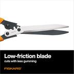 Fiskars 23" PowerGear2 Garden Hedge Shears, Hedge Clippers, 10" Blades | PowerGear2 Technology Multiplies Power for Less Effort, SoftGrip Handles and Shock-Absorbing Bumpers
