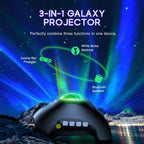 northern galaxy light aurora projector with 33 light shown in use