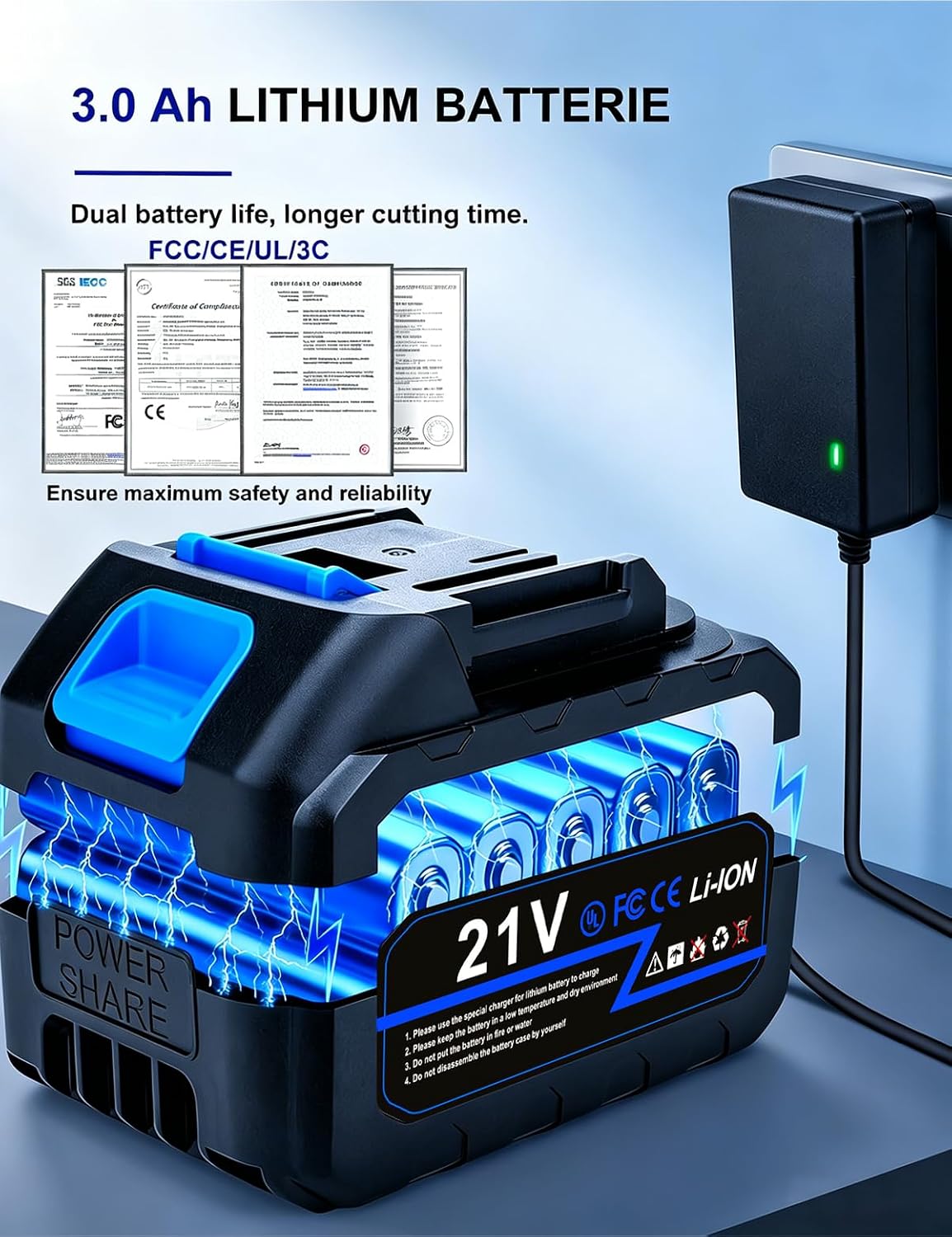 cordless washer with brushless motor for cars &, side view