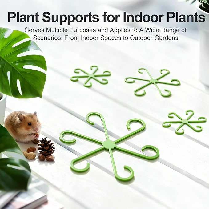 32pcs Plant Support for Indoor Plants,Plant Stem Support, Plastic Reusable Plant Support Clips Indoor Plants Accessories