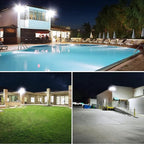 4 Pack 100W LED Flood Light,Super Bright Exterior Security Lights With Plug,IP66 Waterproof Outdoor Flood Light, 11600lm 5000K Daylight White Floodlight for Yard, Garden,Basketball Court, Arena