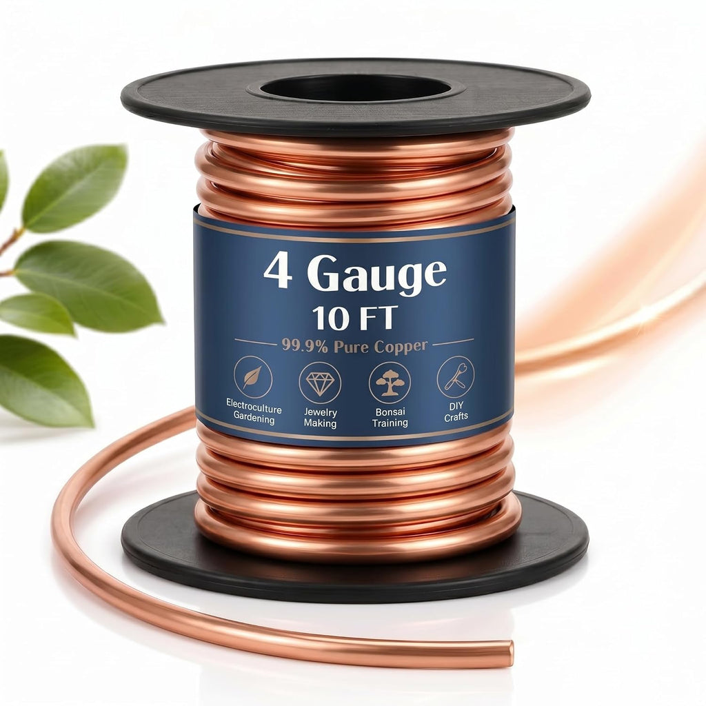 therwen 10ft 4 gauge copper wire for jewelry, main product view