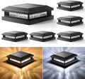 bosceos solar post cap lights 6-pack for 4x4, main product view