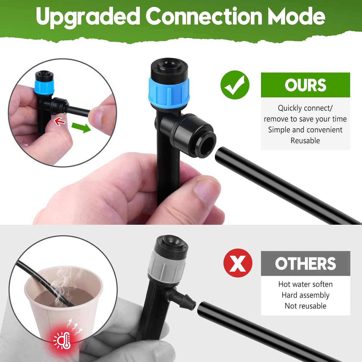 240ft drip irrigation system for garden, 2026 upgraded showing dimensions