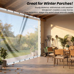 clear vinyl tarp,2 packs 8x20ft clear tarps with, side view