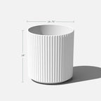 Veradek Demi Series Round Planter for Porch, Patio, Backyard | Durable Plastic-Stone Composite Material | Modern Décor for Tall Plants, Flowers