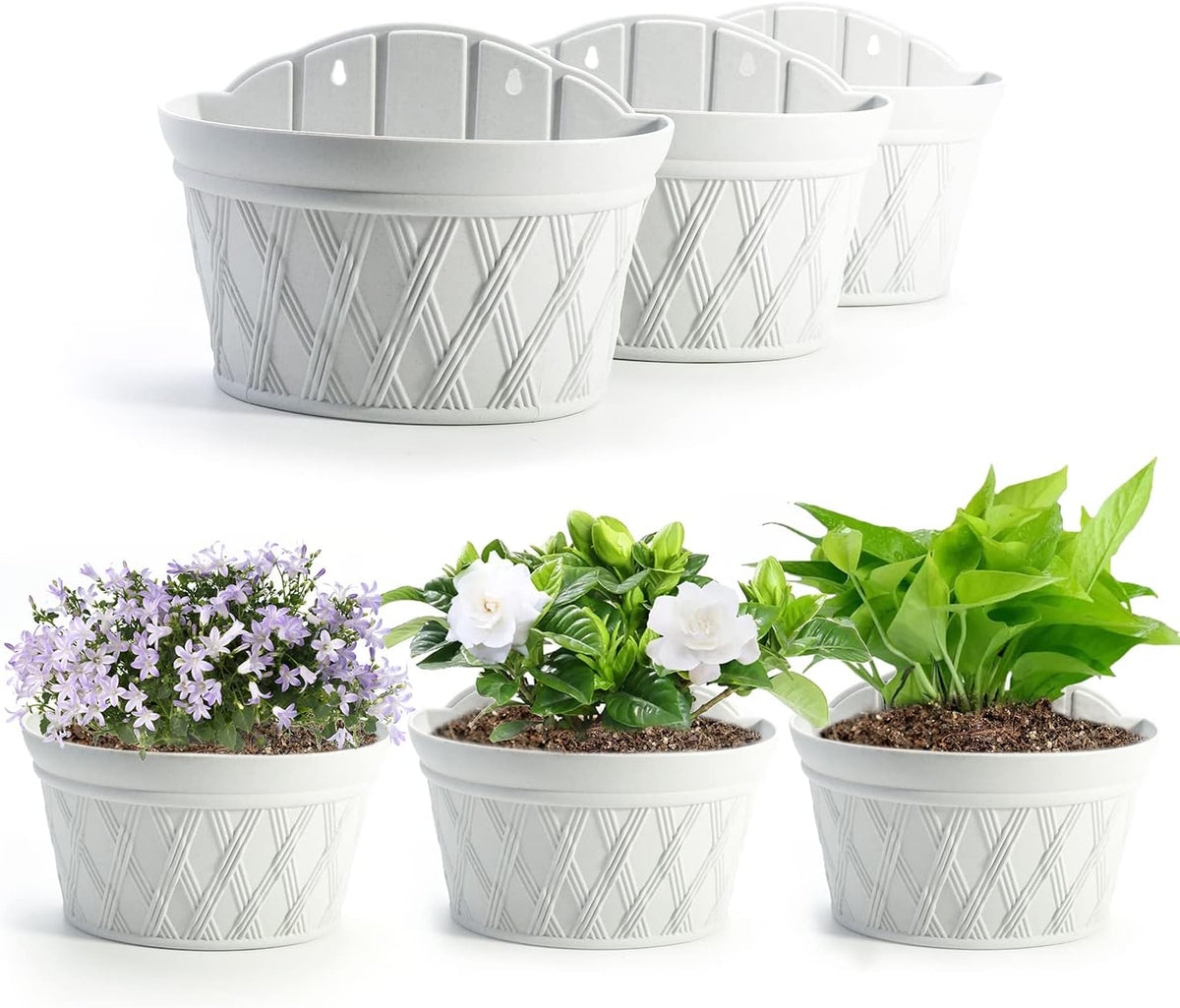 sungmor wall hanging planters,11.5 inch hanging flower pots shown in use