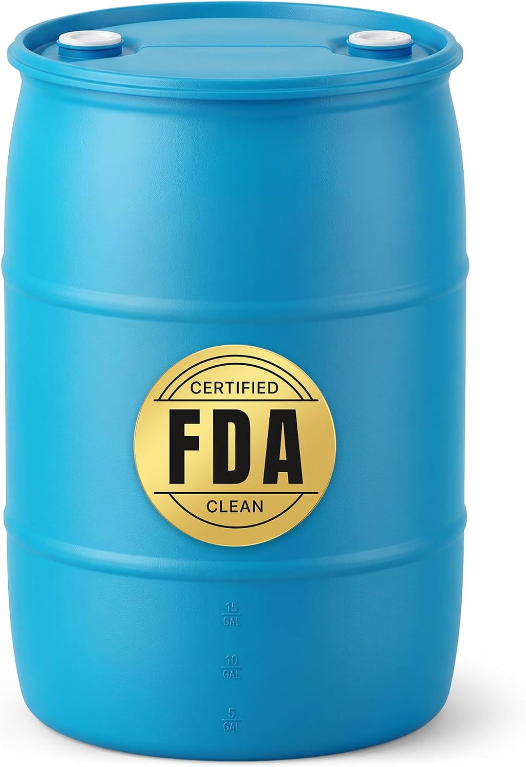 55-Gallon Water Storage Barrel, BPA Free, Emergency Water Supply - Eco Friendly - Made in USA (Blue)