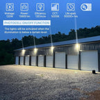HYPERLITE LED Wall Pack Light 120W 15,600LM Commercial and Industrial Outdoor LED Wall Lights for Parking Lots House Warehouses 4 Pack UL Listed