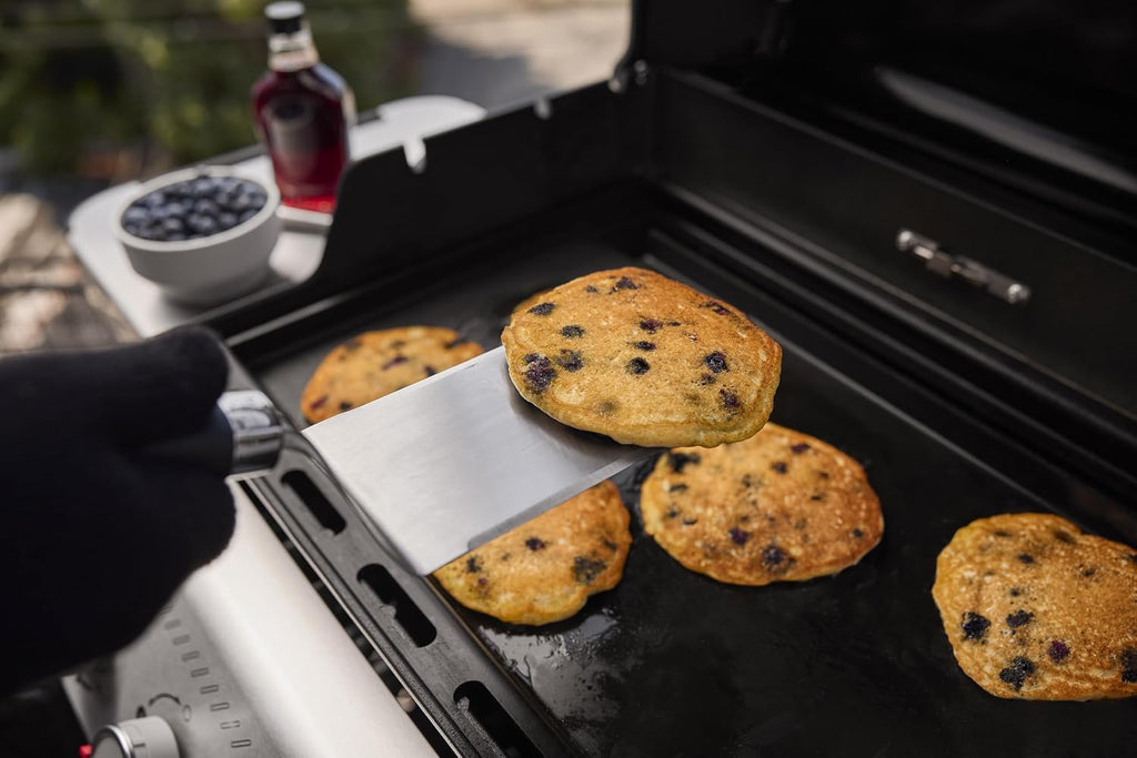 Weber® Rust‑Resistant Griddle Insert | Fits Searwood® & Select Large Spirit® Grills, Pre-Seasoned Carbon-Steel Griddle Insert for Outdoor Flat-Top Cooking