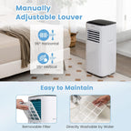costway portable air conditioner, 9000 btu portable ac, view 9