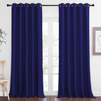 NICETOWN Blackout Curtains 84 Inch Length, Thermal Insulated Curtains for Bedroom Grommet Energy Saving Room Darkening Drapes for Living Room Window, 1 Panel, Navy Blue, 66" W x 102" L