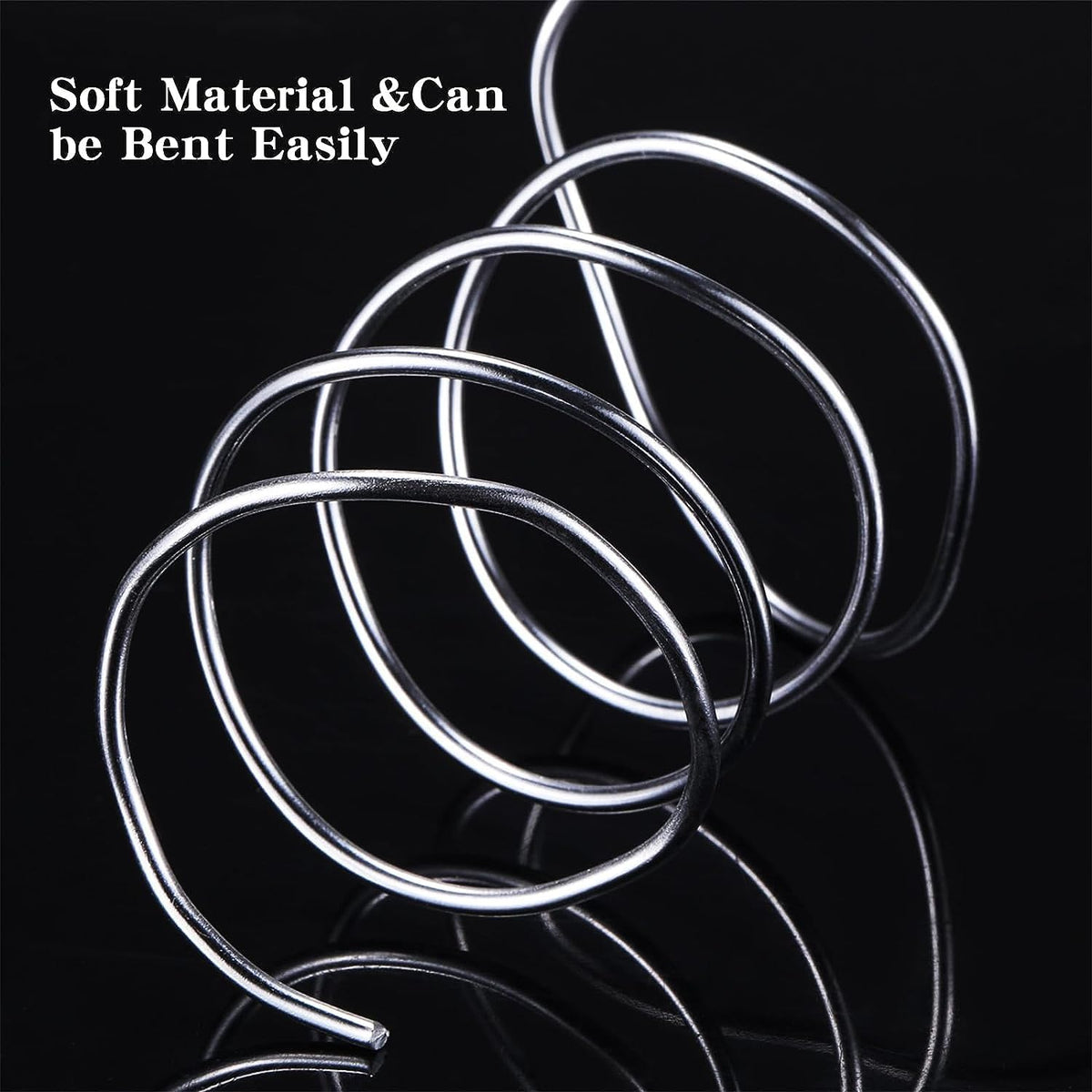 tecunite 1 roll aluminum wire for jewelry making, close-up detail