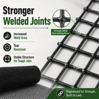 Black Hardware Cloth 1/2 in. x 4 ft. x 100 ft. 19-Gauge | Vinyl Coated Chicken Wire Mesh Roll, Chicken Wire Fencing, Garden Fencing, Rat Wire, Gopher Mesh