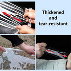 clear tarps with grommets 14 mil clear pvc, side view