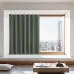 NICETOWN Blackout Curtains 72 inches Long, Grommet Privacy Window Treatment Thermal Insulated Room Darkening Sliding Glass Door Drape for Bedroom Living Room, 1 Panel, W100 x L72, Dark Mallard