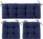 wicker chair cushions of 3 pieces, waterproof cushions, main product view