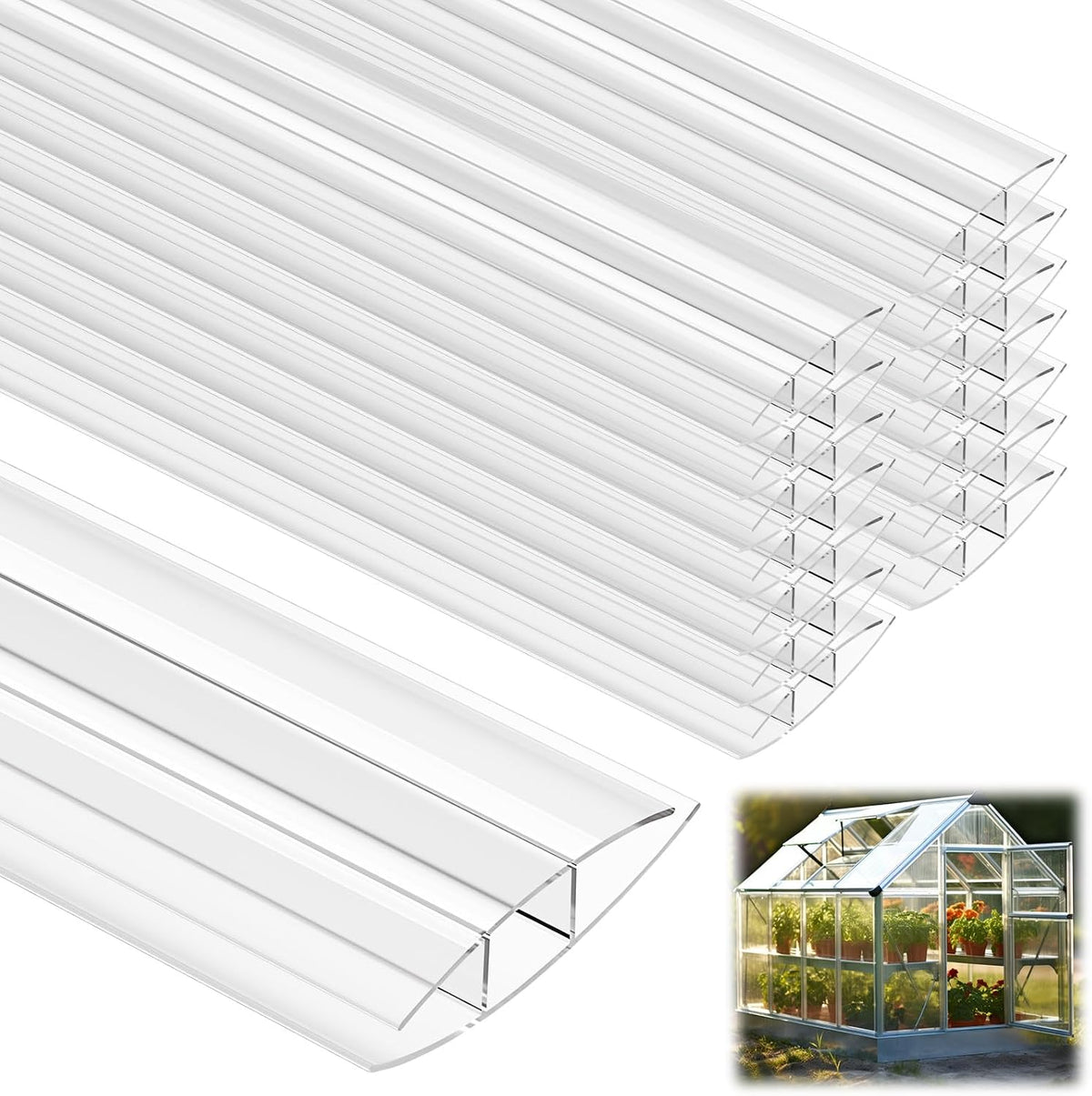 tandefio 12 pcs 4 ft polycarbonate panels h, main product view