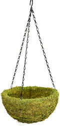 supermoss (29202) mossweave hanging basket - round, fresh, main product view