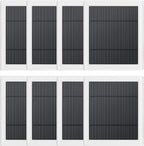 8 Pack IP65 Solar Panel for Rings Camera, 4W Solar Charger Compatible with Rings Spotlight &All-New Stick Up Outdoor Cam Battery, 10ft Long Cable with USB-C to Barrel Plug Adapter