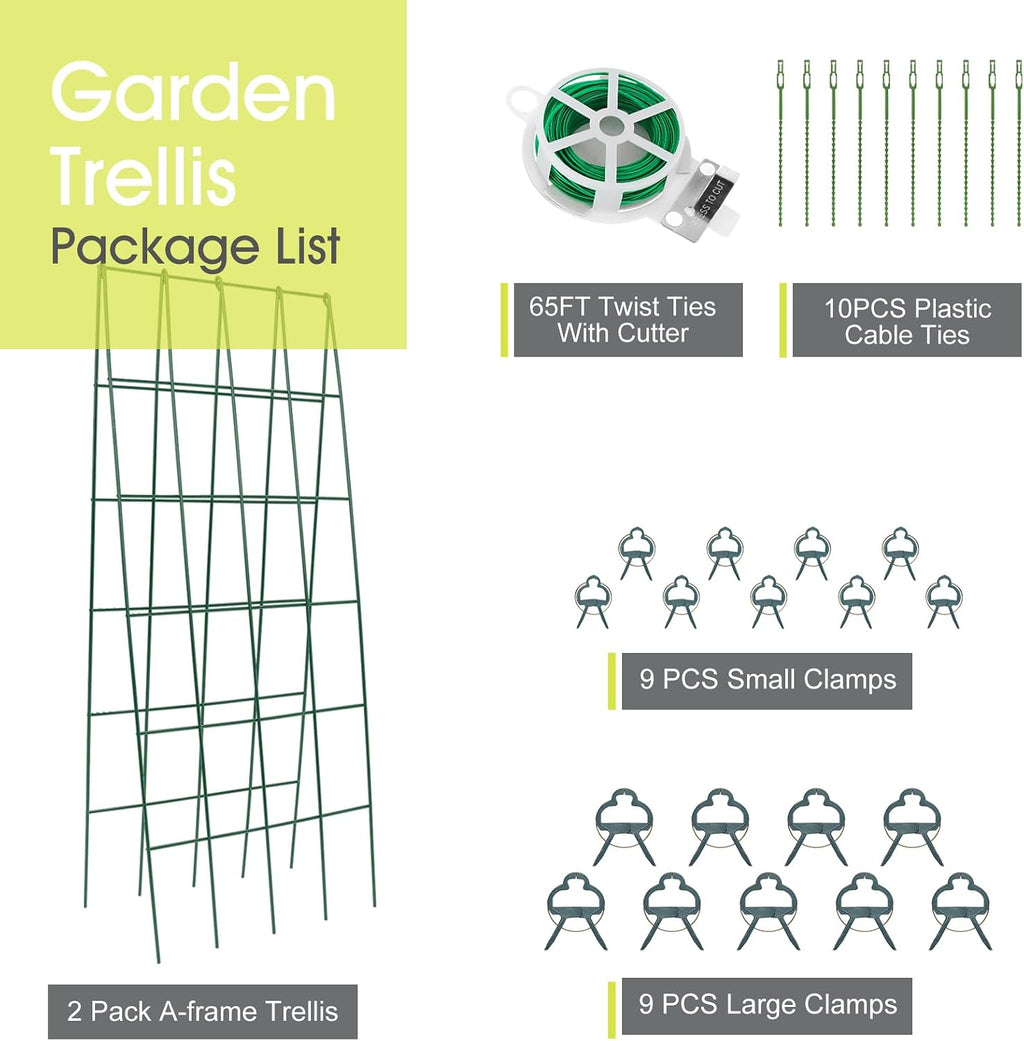rifny cucumber trellis for raised bed, garden trellis showing dimensions