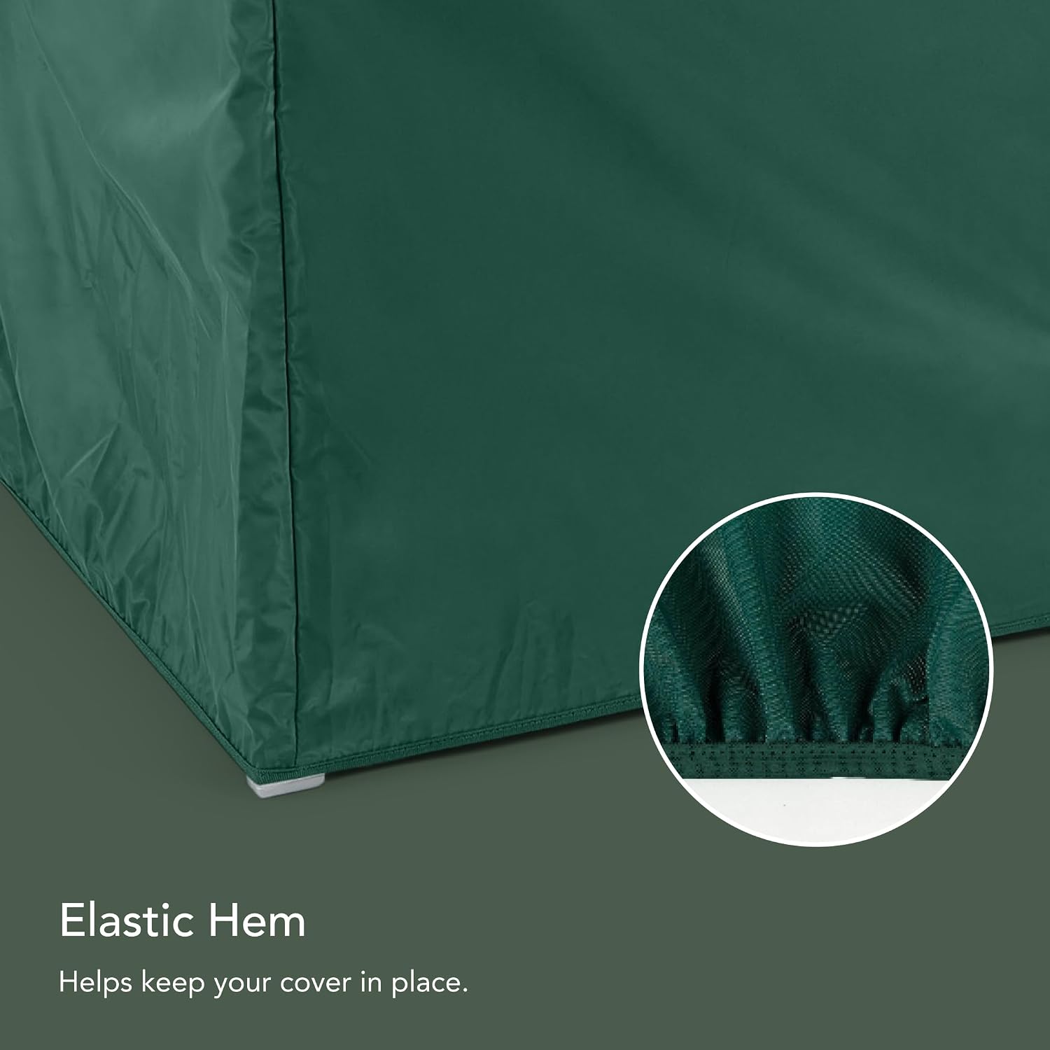 Covermates Classic Bird Bath Cover – 24 Diameter x 18H, Green | Water-resistant protection, 12-gauge vinyl, elastic hem, mesh vent, 2-year warranty
