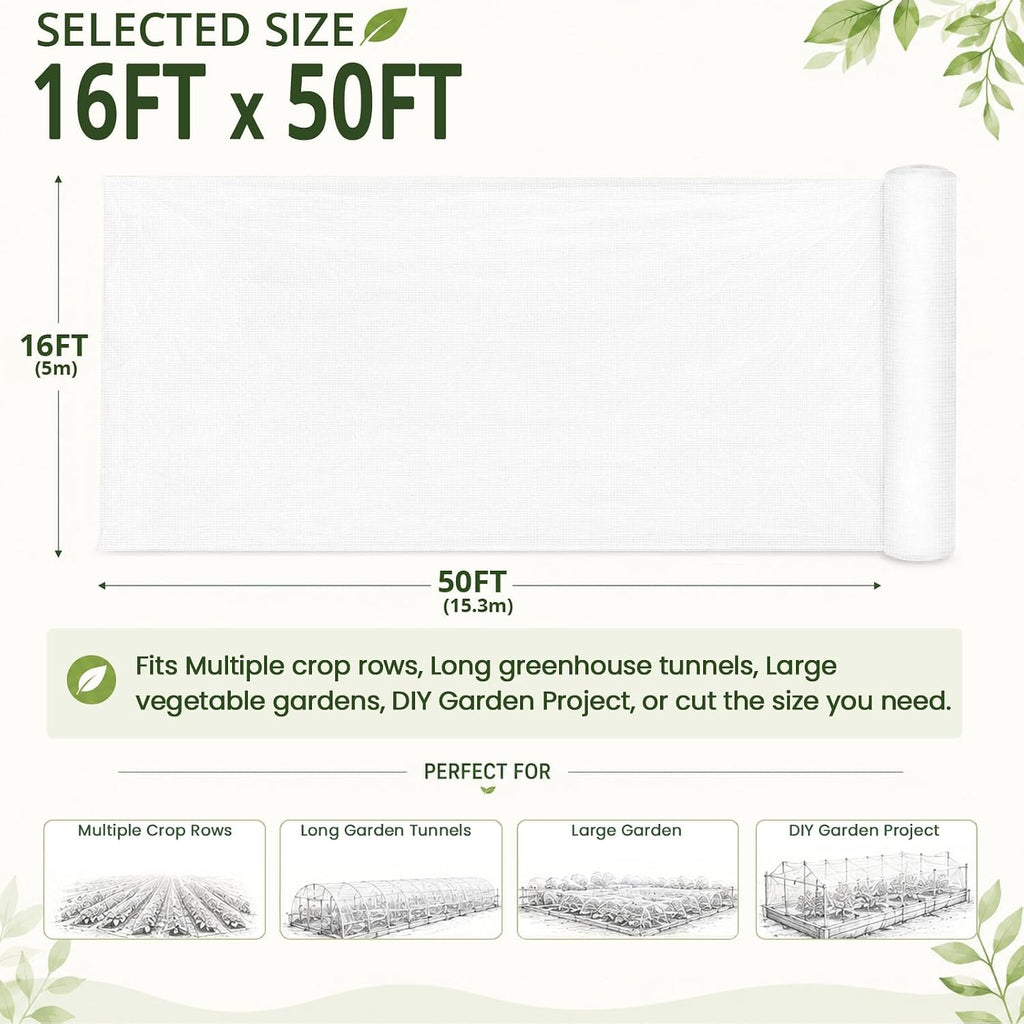 16x50ft garden netting, fine mesh insect netting for, close-up detail