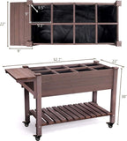 aivituvin 52.7x22x30in raised garden bed, elevated wood planter, side view