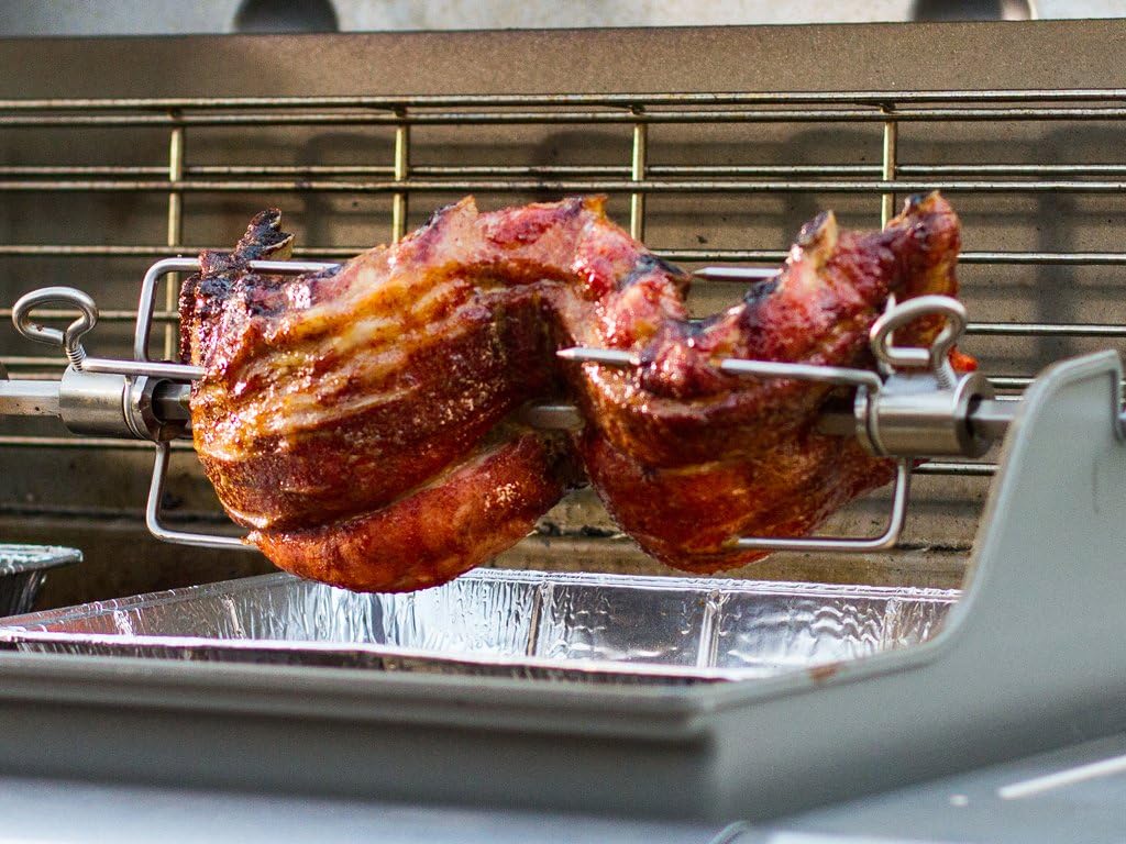 Weber® Grill Rotisserie Kit for Genesis II 200/300 Series | Great for Slow Roasting Chicken, Ribs, or Turkey on your Weber® Grill; Includes Spit, Forks, and Motor - Grill Accessories