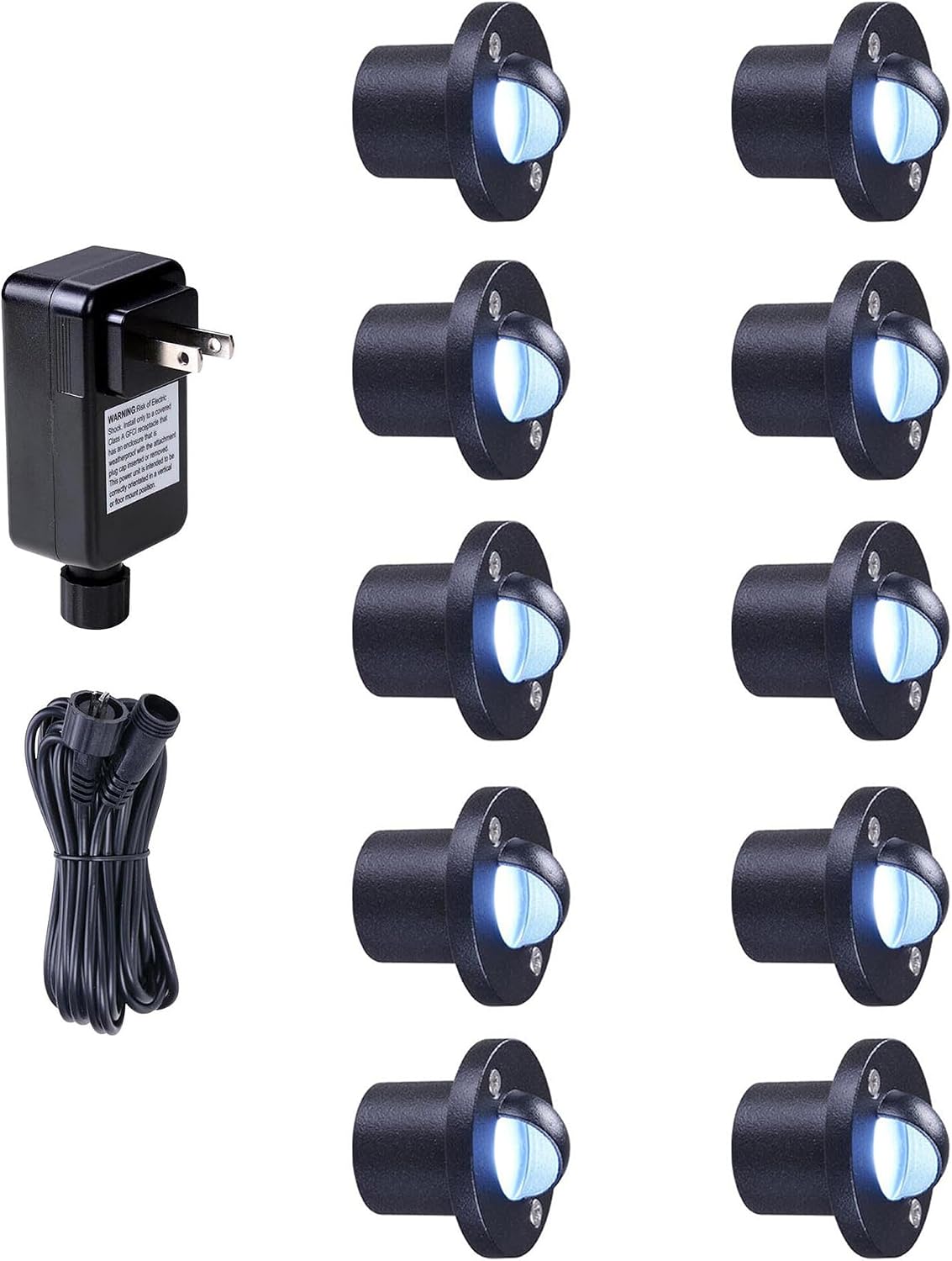yescom lumestar 10-pack 12v 7000k cool white ip67, main product view