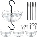 Ant Moat for Hummingbird Feeder, 5 OZ, 4 Pack,Clear | Umbrella Ant Guard, Large Capacity, 3.94 inch / 100 mm in diameter