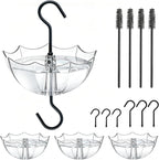 Ant Moat for Hummingbird Feeder, 5 OZ, 4 Pack,Clear | Umbrella Ant Guard, Large Capacity, 3.94 inch / 100 mm in diameter