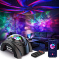 Rossetta Dual Lens Galaxy Star Projector, Aurora Night Light for Bedroom | 58 Light Effects, White Noise, Bluetooth Speaker, Music Sync, Remote Control, Timer, Room Decor Gift for Kids Adults Teens