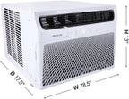hisense 10,000 btu window air conditioner, wi-fi smart on a desk or shelf
