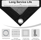 love story 20x30ft shade cloth for plant, knitted showing dimensions