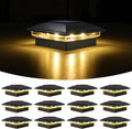volisun black solar post cap lights, warm white, main product view