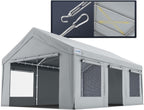 quictent 10x20 ft carports with side zipper doors, main product view