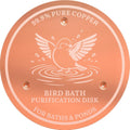 Bird Bath Copper Disk 99.9% Pure Copper Release Cu Clean Water Outdoor Disc | Diameter 4", 0.6mm Triple-Point, Release Boost Cu+, All-Season Purification, Outdoor Bowl Birdbath, Garden Backyard Disc