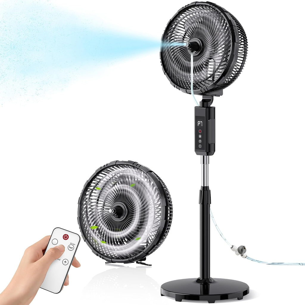 outdoor misting fan for outside, 12-inch 20000mah portable, main product view