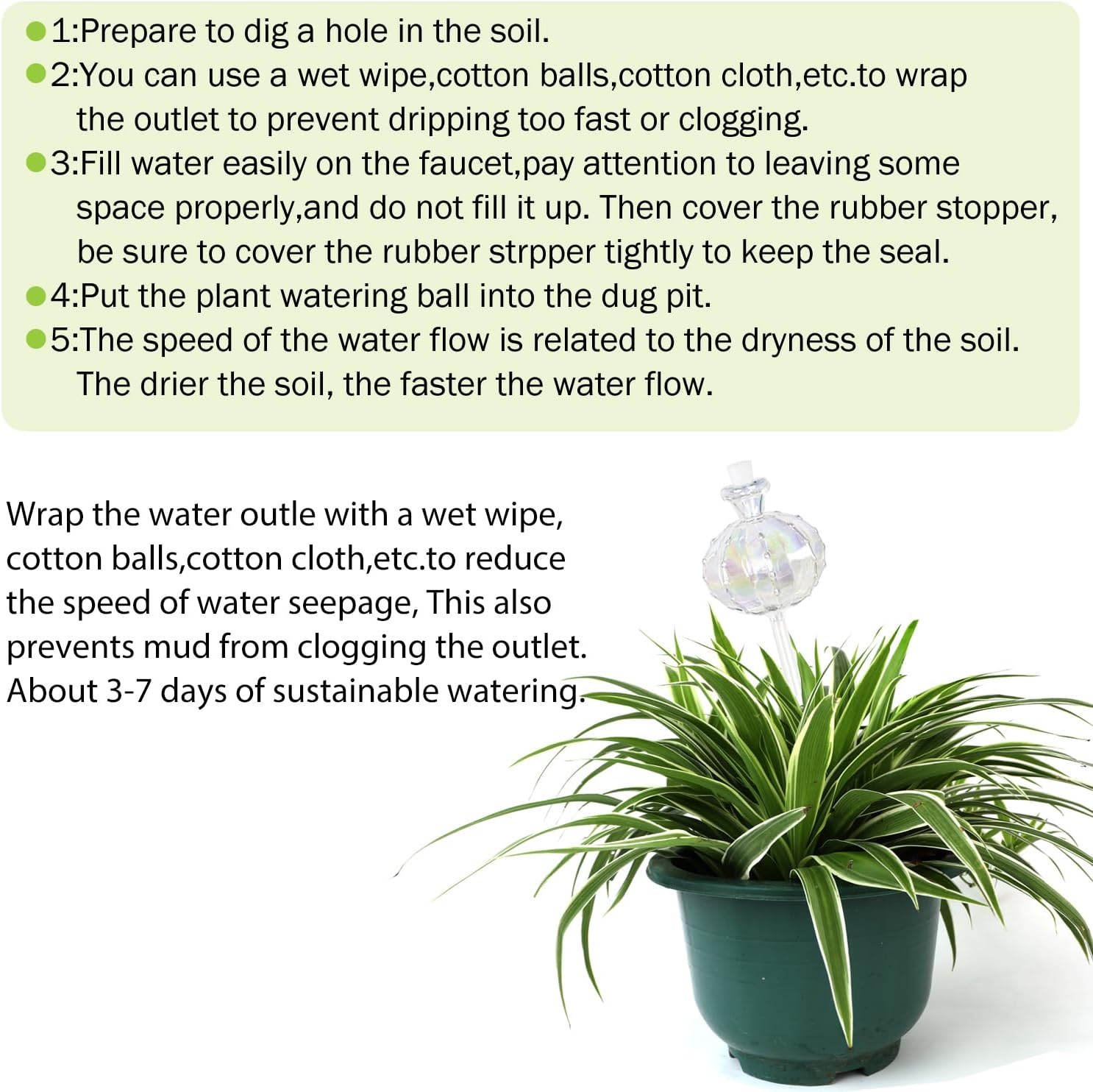 3 PCS Top-Fill Self Watering Globes, Automatic Plant Watering Devices, Transparent Self Watering Planter Insert, Durable Clear Glass Aqua Bulbs for Indoor, Cactus Shape, & Funnel