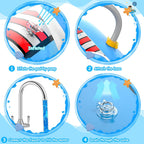 Kiddie Pool Splash Pad for Kids 68" x 38" x 21.5" | 3-in-1 Inflatable Sprinkler Pool for Toddlers Ages 3-8, Backyard Water Play Mat, Outdoor Summer Wading Pool for Boys & Girls