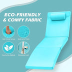 Chaise Lounge Chairs Outdoor Set of 6, Comfy Outside Wicker Patio Pool Lounge Chair w/ 5 Adjustable Back Angle, Cup Holder, Thicken Cushion